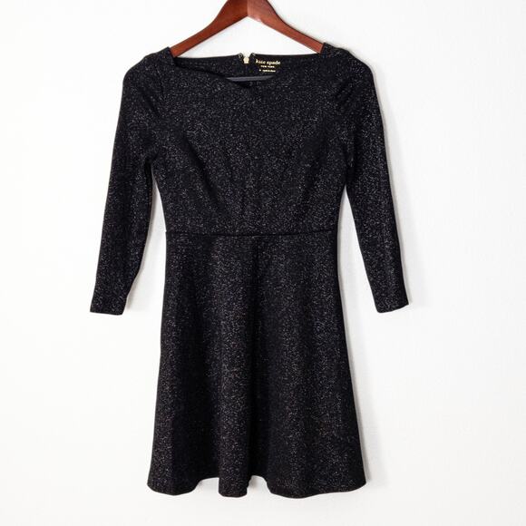kate spade Dresses & Skirts - Kate Spade Women’s Dress Black Metallic Sparkle Unexpected Sequins Day Night 0